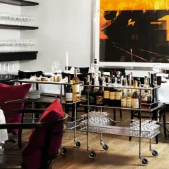 Carro de servicio Cargo, Laminado blanco-cromo