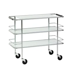 Carro de servicio Cargo, Vidrio esmerilado-cromo