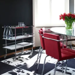 Carro de servicio Cargo, Vidrio esmerilado-cromo