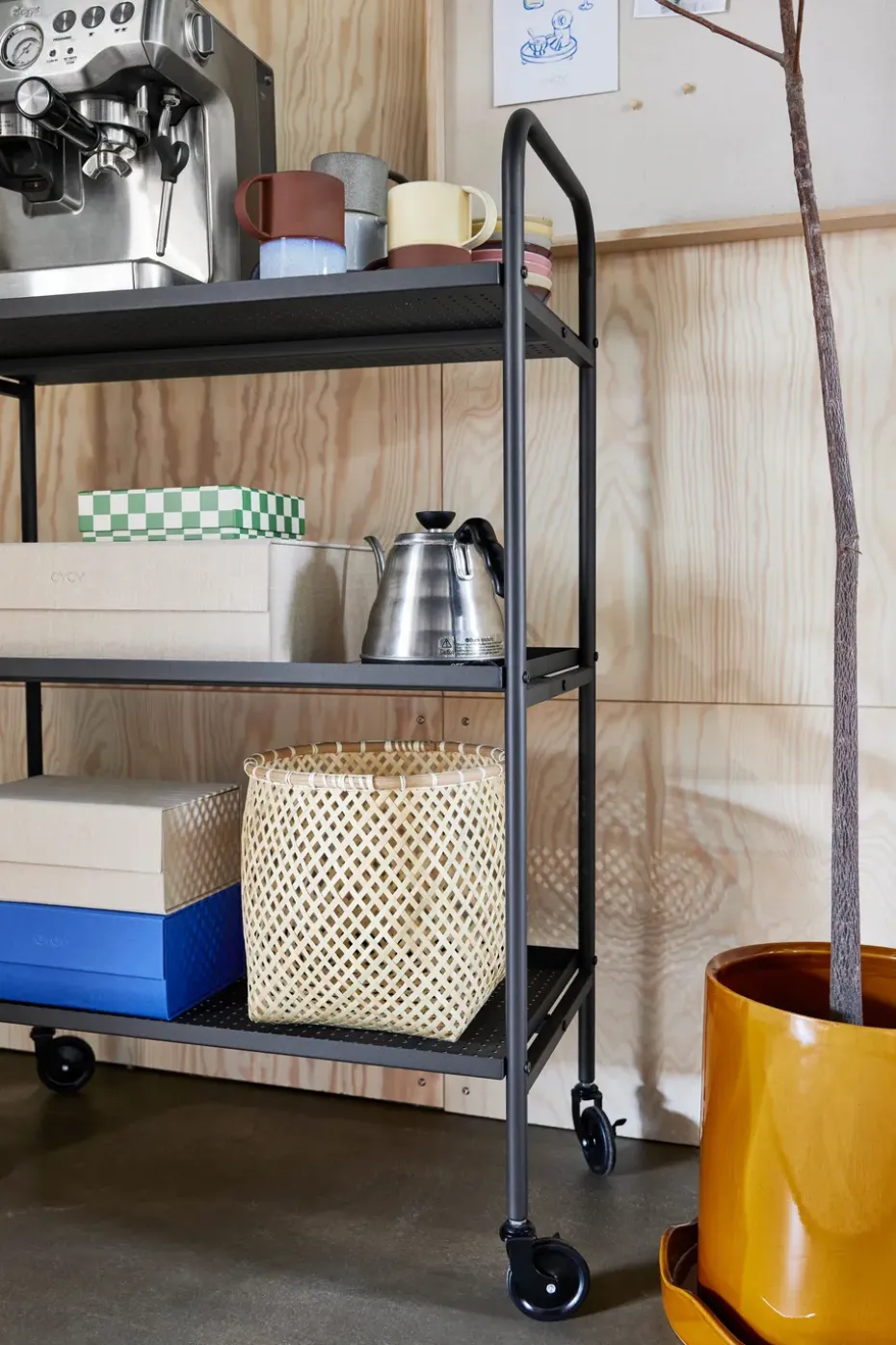 Carro de servicio Maki trolley large, Black