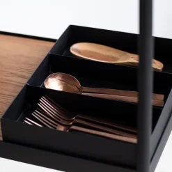 Carro para servir James, negro