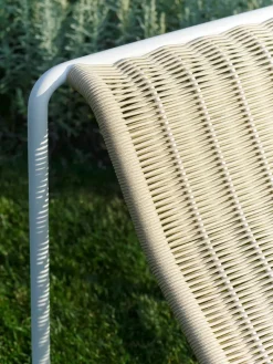 Chaise longue Palissade Cord, Cream white