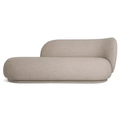 Chaiselongue Diván bouclé Rico derecha, Bouclé sand