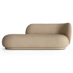Chaiselongue Diván Rico derecha, Brushed sand