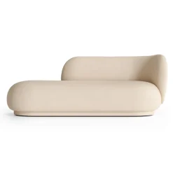 Chaiselongue Diván Rico derecha, Brushed offwhite