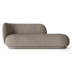 Chaiselongue Diván Rico izquierda, Brushed warm grey