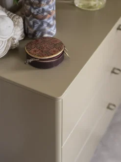 Cómoda Deus de 3 cajones, Gris oliva