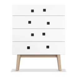 Cómoda Peep B3, Blanco, retro, base de roble