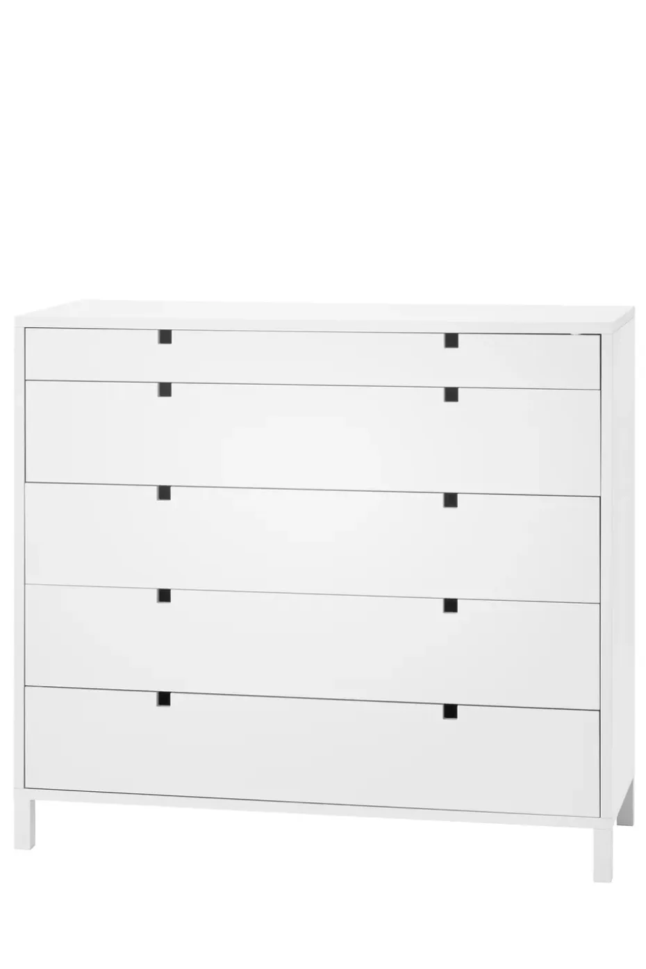 Cómoda Square 5 cajones, Blanco
