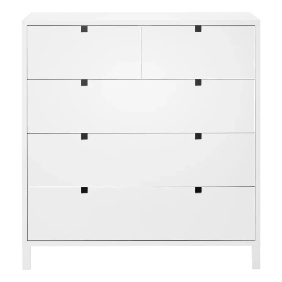 Cómoda Square 2+3 cajones, Blanco