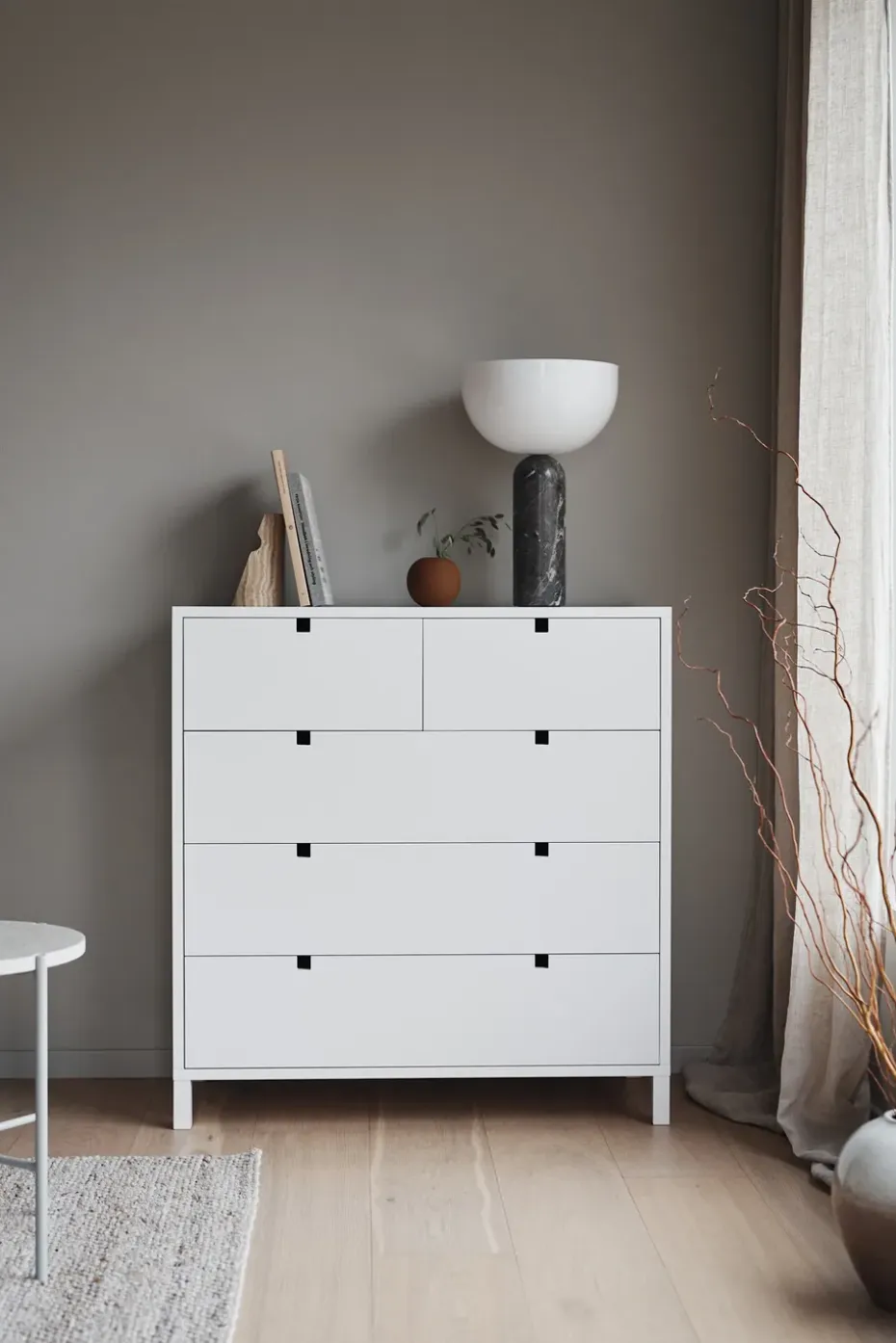 Cómoda Square 2+3 cajones, Blanco