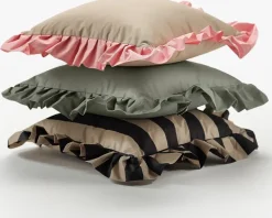 Cojín con volantes Garden Glory Outdoor 45x45 cm, Beige-pink