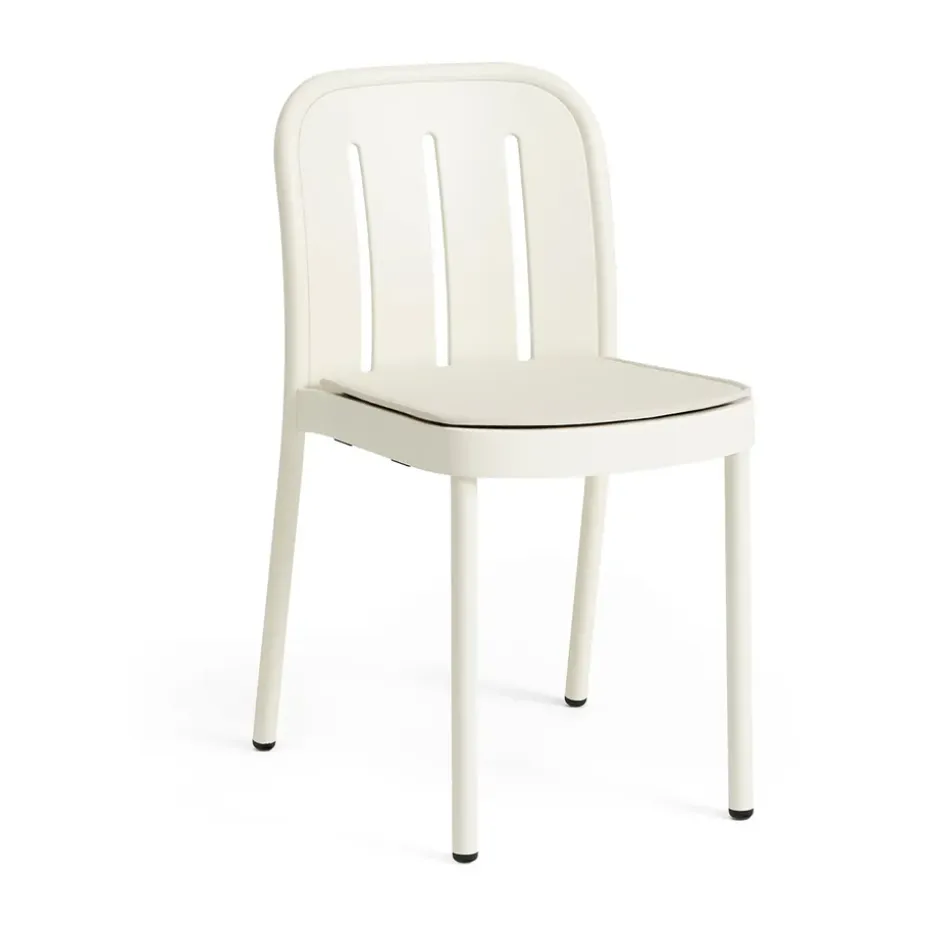Cojín de asiento Deville, Blanco crema, 42x39,8 cm