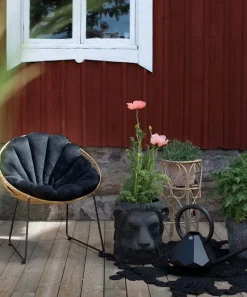 Cojín de asiento Garden Glory Shell, Black