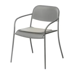 Cojín de asiento para silla YUA y silla con reposabrazos YUA, Melange grey