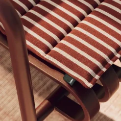 Cojín de asiento Terrazza Folding, Terracotta bold stripe, 82x40 cm