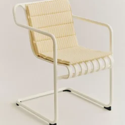 Cojín de asiento Terrazza Folding, Yellow bold stripe, 82x40 cm