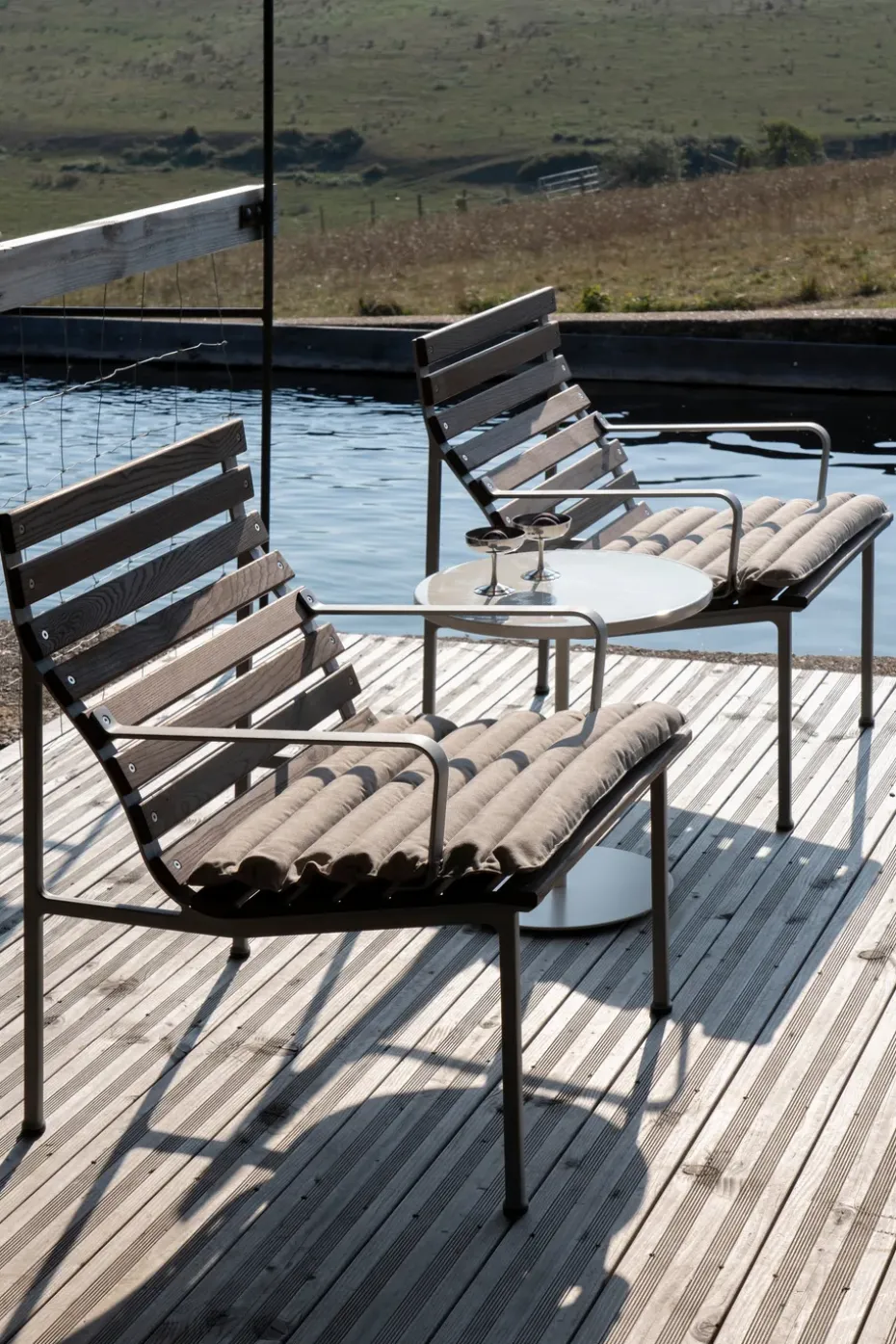 Cojín de asiento Traverse Quilted Lounge Chair/Armchair, Beige arena