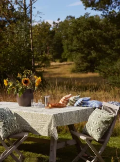 Cojín de exterior Block Stripe 40x60 cm, Apricot orange-off white