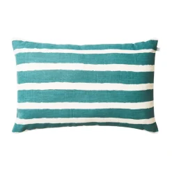 Cojín de exterior Block Stripe 40x60 cm, Heaven blue-off white