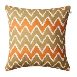 Cojín de exterior Ikat Bangalore 50x50 cm, Beige-apricot orange