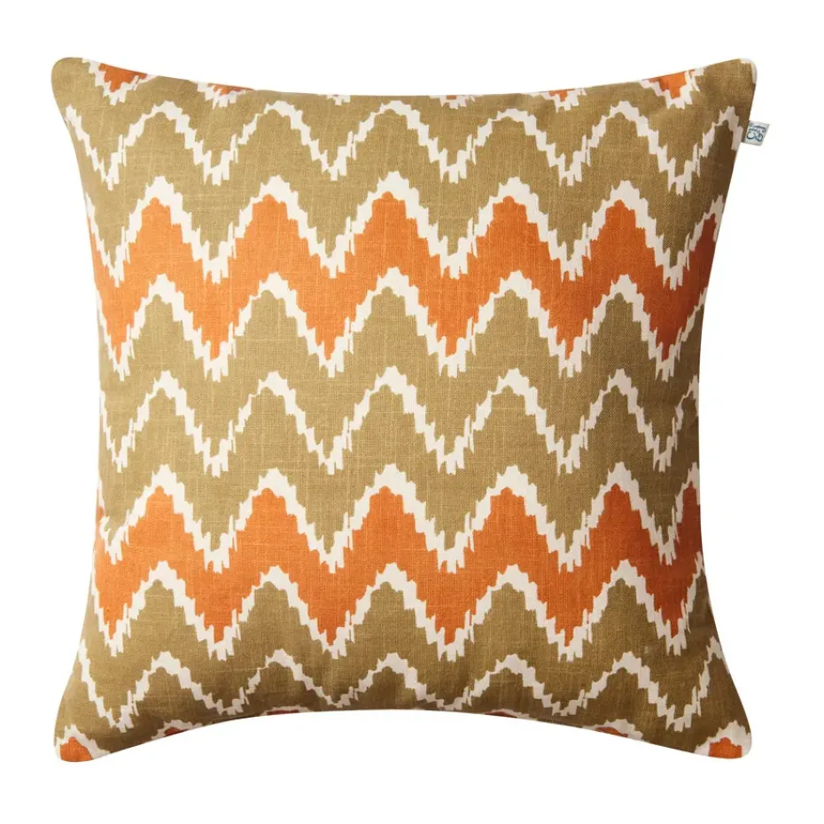 Cojín de exterior Ikat Bangalore 50x50 cm, Beige-apricot orange