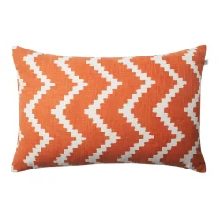 Cojín Ikat Sema, Apricot orange-off white