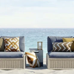 Cojín Ikat Sema, Grey/offwhite, 40 cm