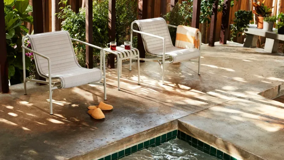 Cojín Palissade Quilted, Sky grey, para sillón lounge low