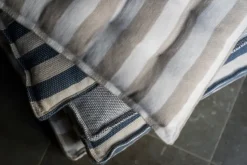 Cojín para asiento Ernst 45x45 cm, Blanco-azul