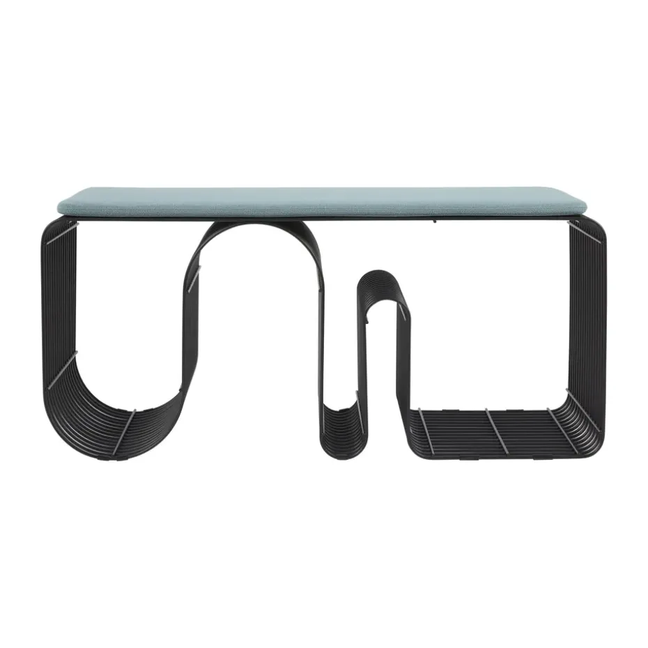 Cojín para banco Curva 32x95,5 cm, Dusty Blue