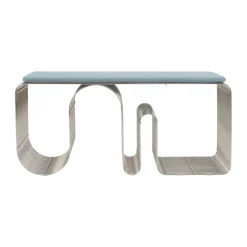 Cojín para banco Curva 32x95,5 cm, Dusty Blue