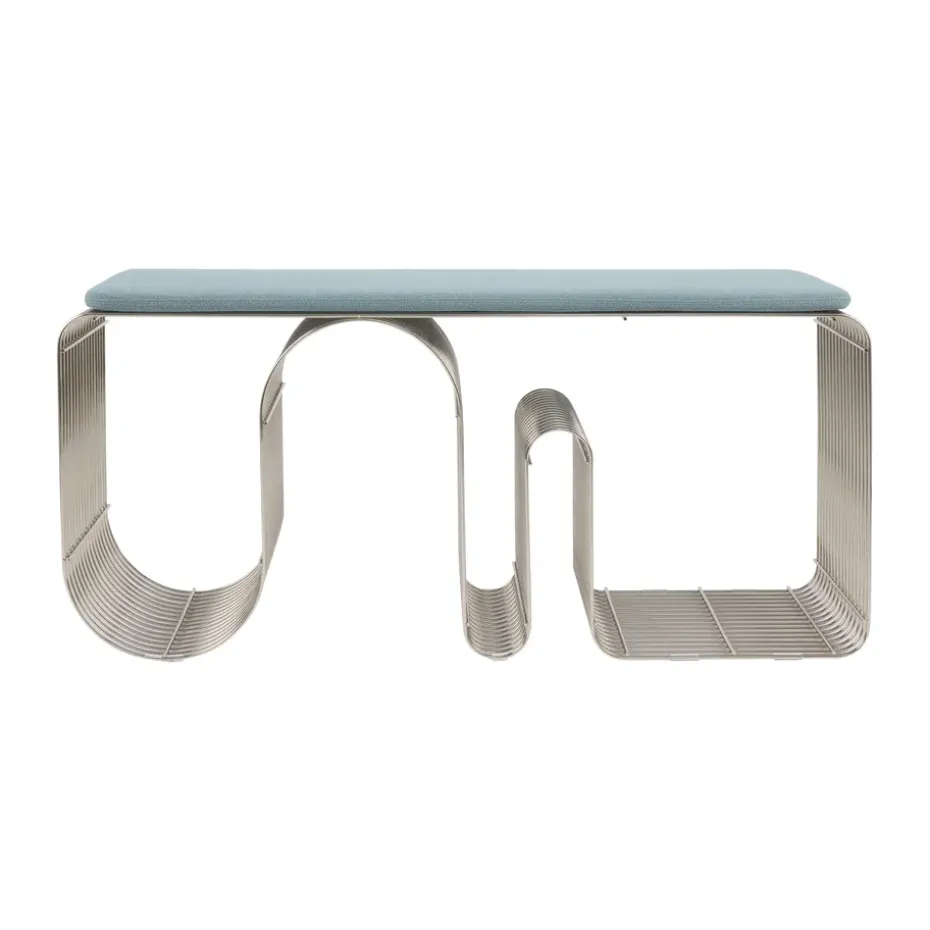 Cojín para banco Curva 32x95,5 cm, Dusty Blue