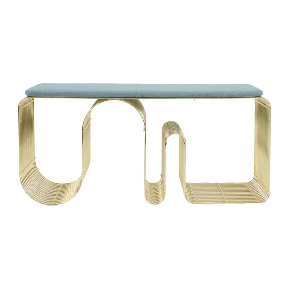 Cojín para banco Curva 32x95,5 cm, Dusty Blue