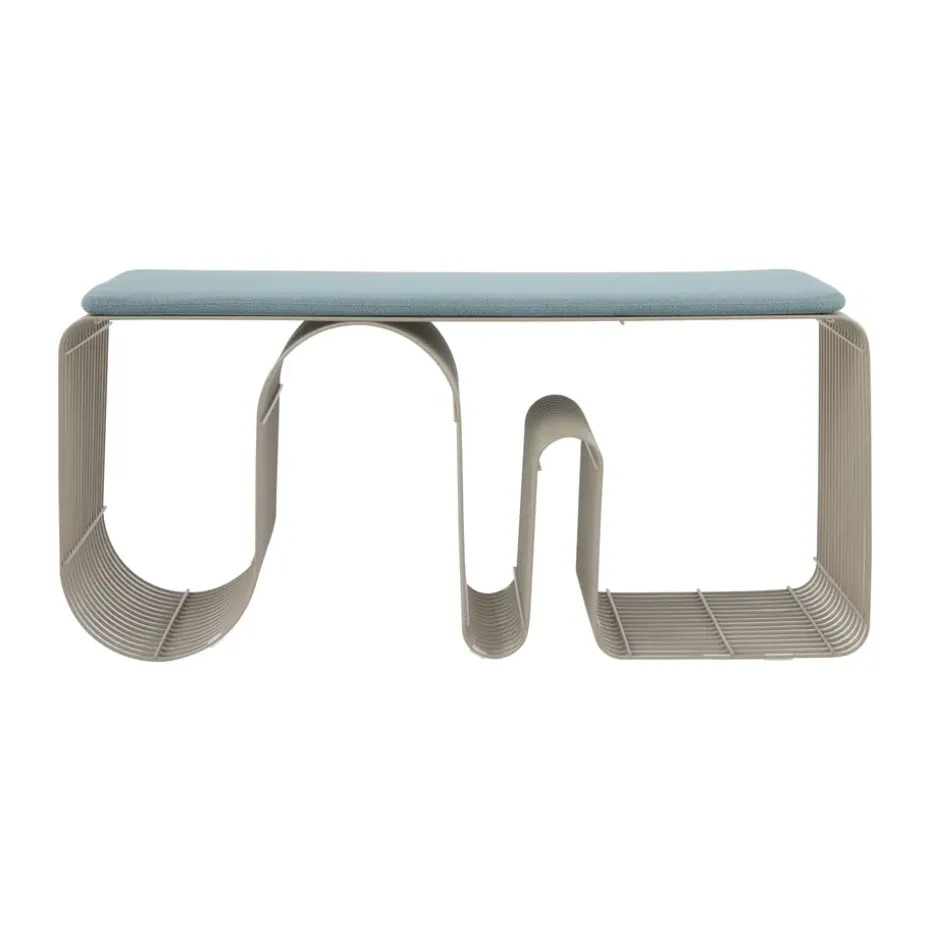 Cojín para banco Curva 32x95,5 cm, Dusty Blue