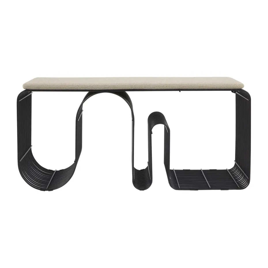 Cojín para banco Curva 32x95,5 cm, Taupe