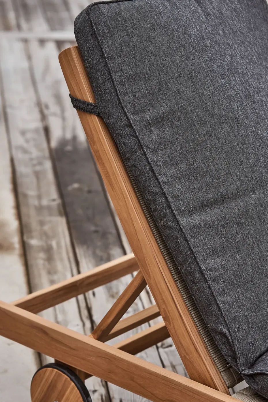 Cojín para tumbona Sandvik, Gris oscuro