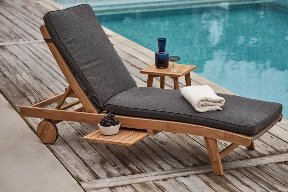 Cojín para tumbona Sandvik, Gris oscuro