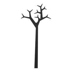 Colgador de pared Tree 194 cm, negro