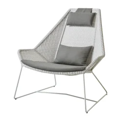 Conjunto de cojines para Butaca Lounge Breeze respaldo alto, Cane-line Natté taupe