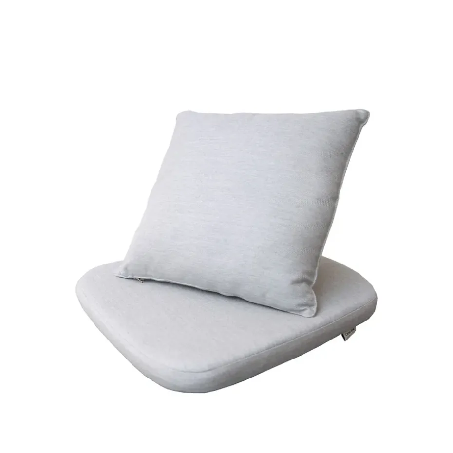 Conjunto de cojines para silla Moments, Cane-Line Natté light grey