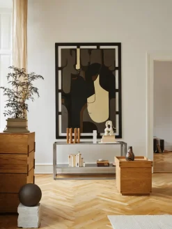 Consola Foldable 124×60 cm, Acero inoxidable cepillado