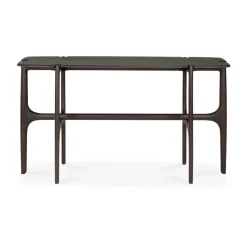 Consola PI, Teca oscuro, 140x42 cm