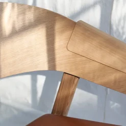 Cover Sillón cuero, coñac-roble