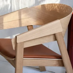 Cover Sillón cuero, coñac-roble