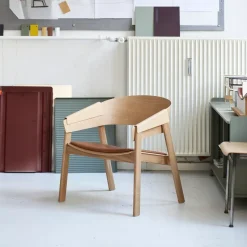 Cover Sillón cuero, coñac-roble