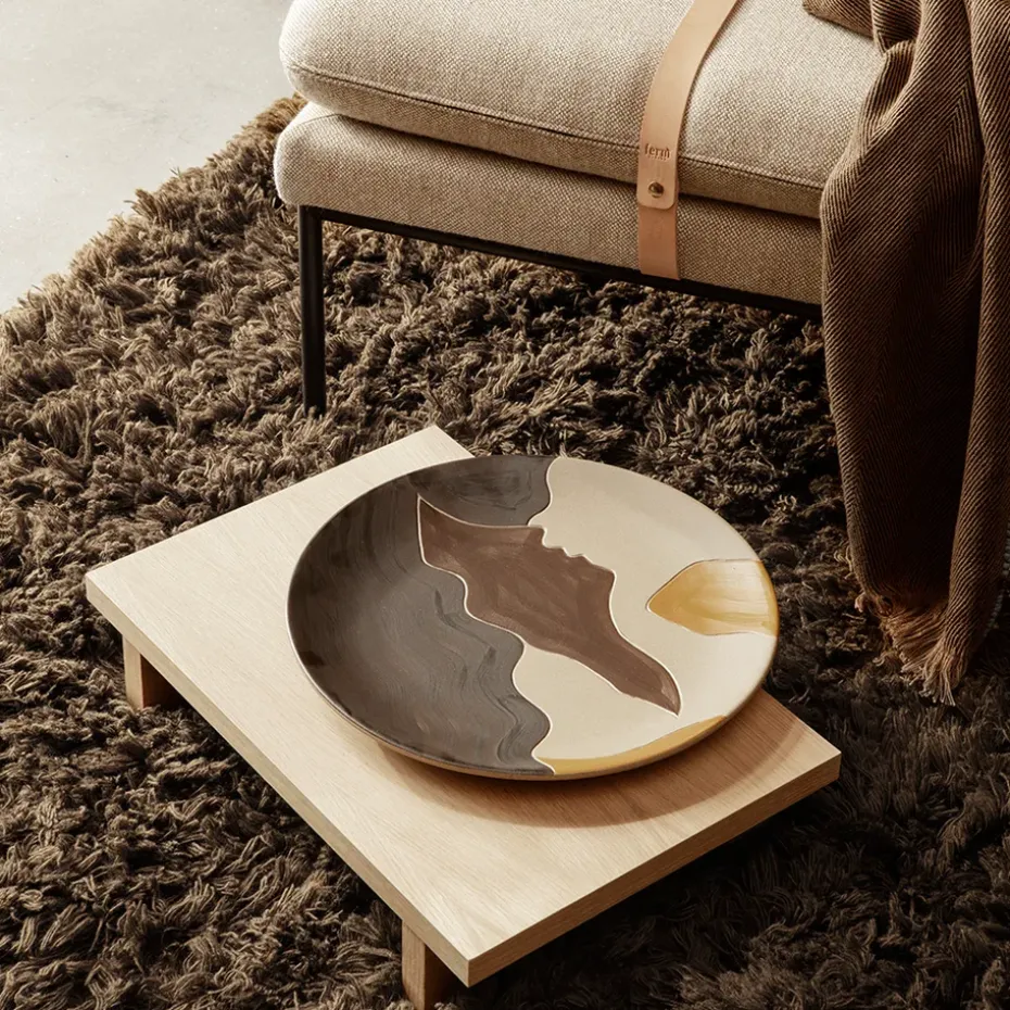 display table Mesa auxiliar Kona, Oak natural veneer