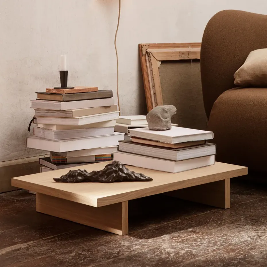 display table Mesa auxiliar Kona, Oak natural veneer