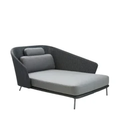 Diván Mega, Graphic, izquierdo, incl. cojines grises