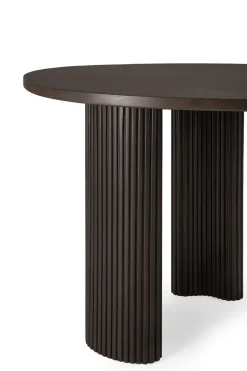 Escritorio Boomerang, Caoba teñida en marrón oscuro, 160x83x76 cm